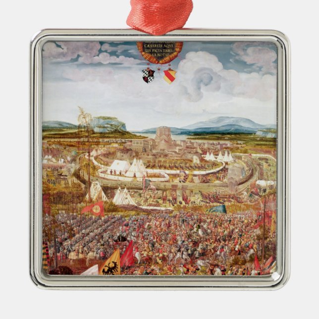 Alesia Besieged by Julius Caesar Metal Ornament (Front)