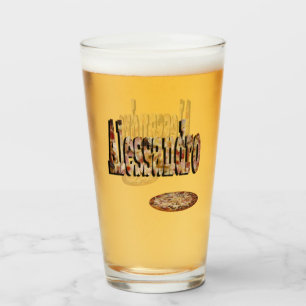 Alessandro Name Logo With Pizza, Glass