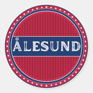 Ålesund City Pride Emblem – Norwegian Identity Classic Round Sticker