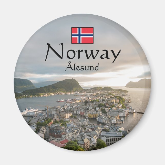 Alesund Norway Souvenir Magnet (Front)