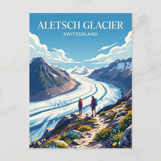Aletsch Glacier Switzerland Postcard (Front)