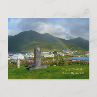 Aleut Memorial in Unalaska City Postcard