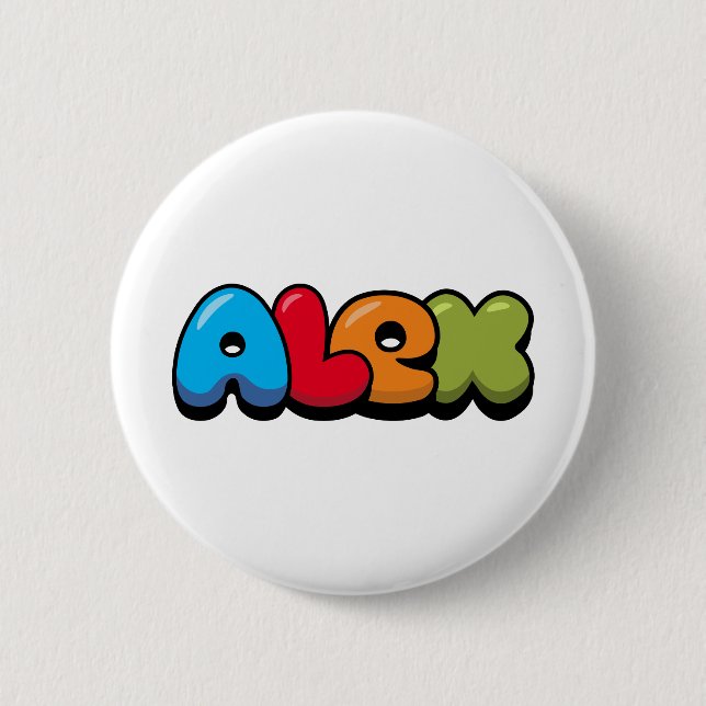 Alex 2 Inch Round Button (Front)