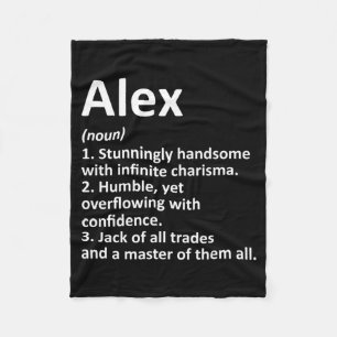 Alex Definition Personalized Name Funny Birthday Fleece Blanket