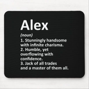 Alex Definition Personalized Name Funny Birthday Mouse Pad