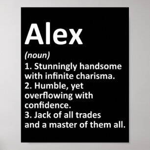 Alex Definition Personalized Name Funny Birthday Poster