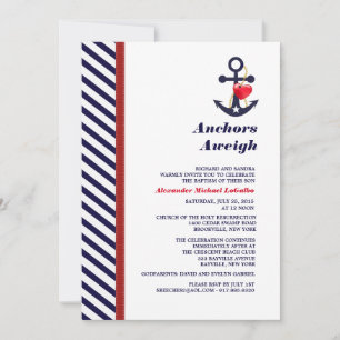 Alex' Invitation with Anchor Back