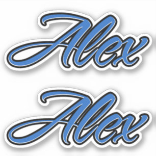 Alex name blue sticker Sticker Stickerset