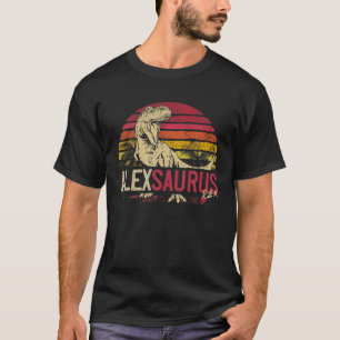 Alex Saurus Funny Personalized Dinosaur T Rex Name T-Shirt