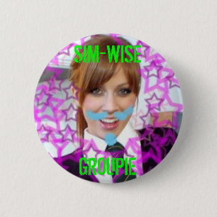 alex sim-wise button, SIM-WISE GROUPIE 2 Inch Round Button