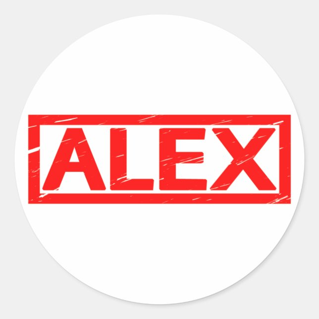 Alex Stamp Classic Round Sticker (Front)