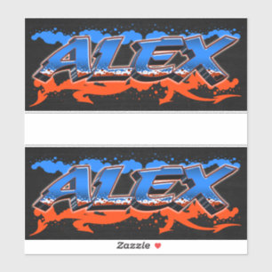 Alex Vorname Name Graffiti Aufkleber Sticker