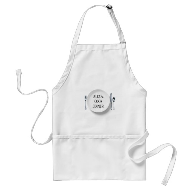 Alexa command for cooking dinner standard apron (Front)