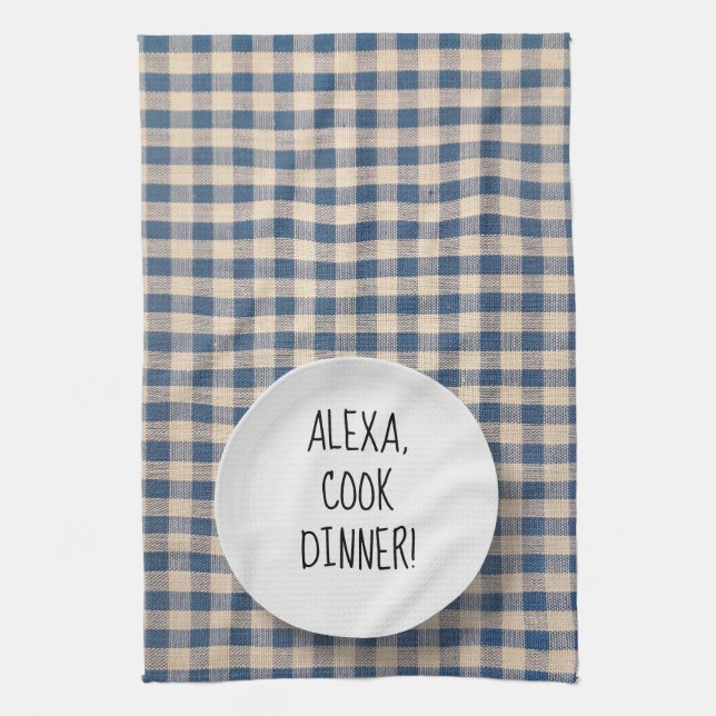 Alexa Command humour Kitchen Towel (Vertical)