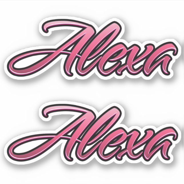 Alexa faded pink sticker Sticker Stickerset (Front)