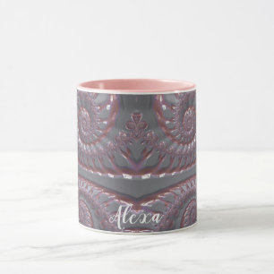 ALEXA ~ GLOSSY 3D Zany Pink Silver ~ Mug