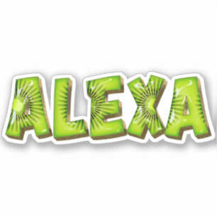 Alexa Name Kiwi Design Sticker