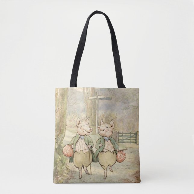 Alexander and Pigling Bland by Beatrix Potter Tote Bag (Front)