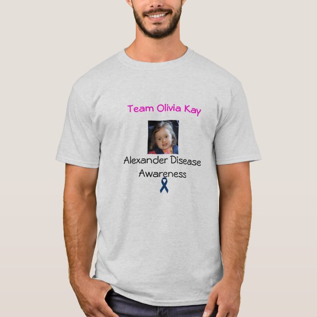 Alexander Awareness - Team Olivia Kay w/ribbon T-Shirt (Front)
