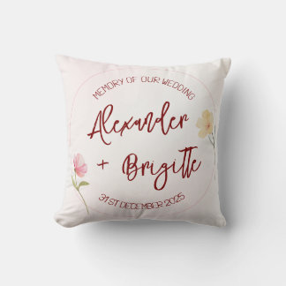 Alexander & Brigitte Wedding Throw Pillow