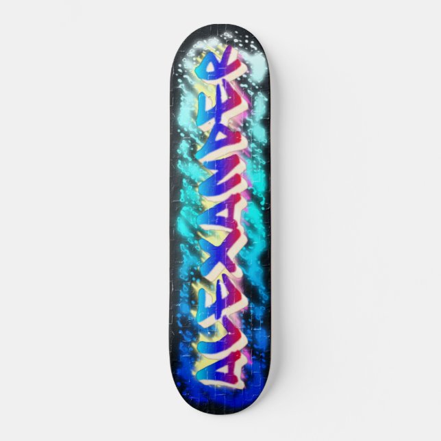 ALEXANDER Customized Graffiti Skateboard (Front)