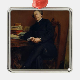 Alexander Dumas Fils  1877 Metal Ornament