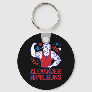 Alexander Hamilguns Hamilton 4th Of July Gym Instr Keychain