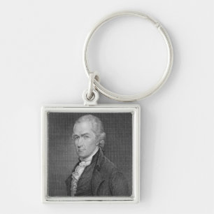 Alexander Hamilton (1757-1804) engraved by John Fr Keychain