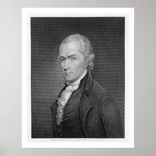Alexander Hamilton (1757-1804) engraved by John Fr Poster (Front)