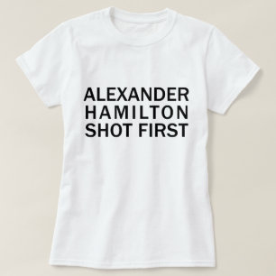 Alexander Hamilton a Tiré le Premier - T-Shirt Bla
