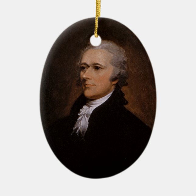 Alexander Hamilton Ceramic Ornament (Front)