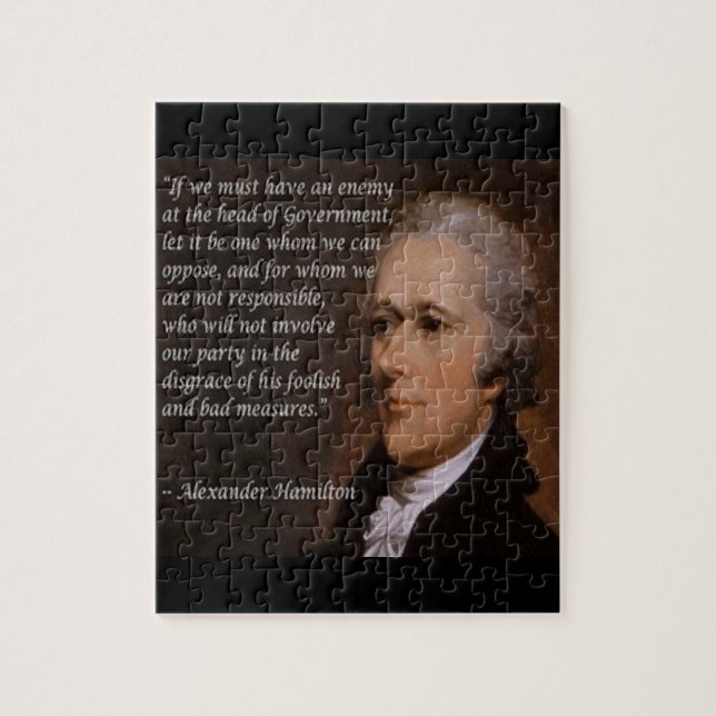 Alexander Hamilton "Enemy Leader" Gift Jigsaw Puzzle (Vertical)