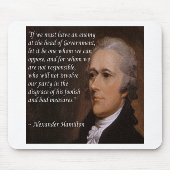 Alexander Hamilton "Enemy Leader" Gift Mouse Pad (Front)