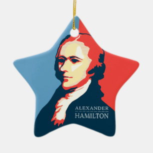 Alexander Hamilton for Your Christmas Tree Ceramic Ornament