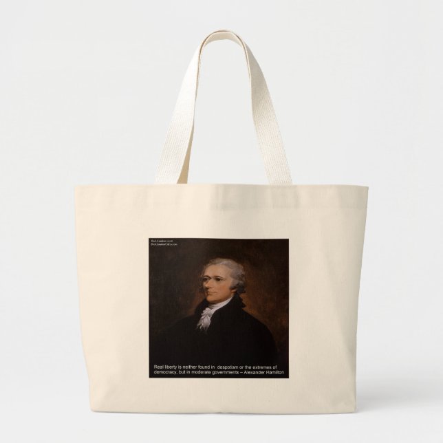 Alexander Hamilton Gifts Large Tote Bag (Front)