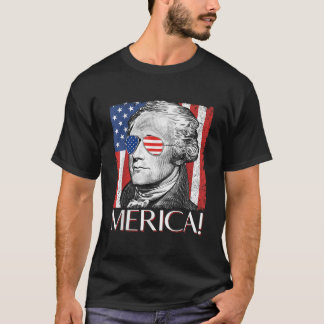 Alexander Hamilton Merica Patriot American Flag 4t T-Shirt