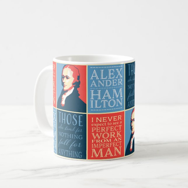 Alexander Hamilton Quotes Coffee Mug (Front Left)