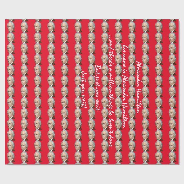 Alexander Hamilton red wrapping paper (Flat)