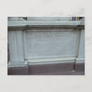 ALEXANDER HAMILTON'S GRAVE POSTCARD