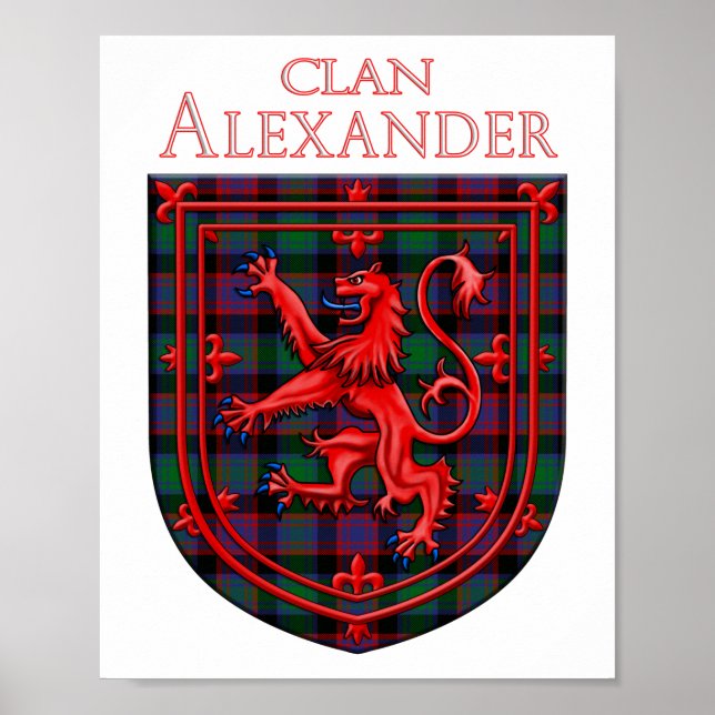 Alexander Hunting Tartan Scottish Plaid Poster (Front)