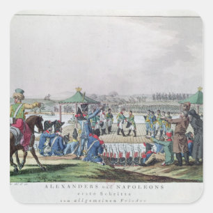 Alexander I  and Napoleon Square Sticker