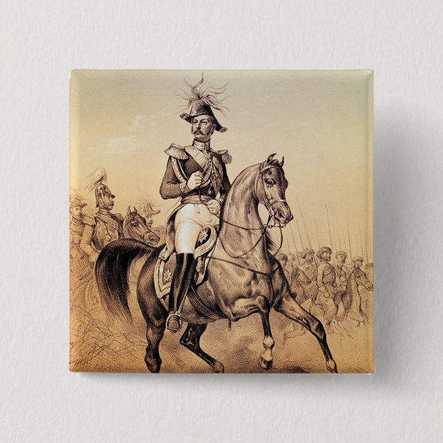 Alexander II  Czar of Russia 2 Inch Square Button (Front)