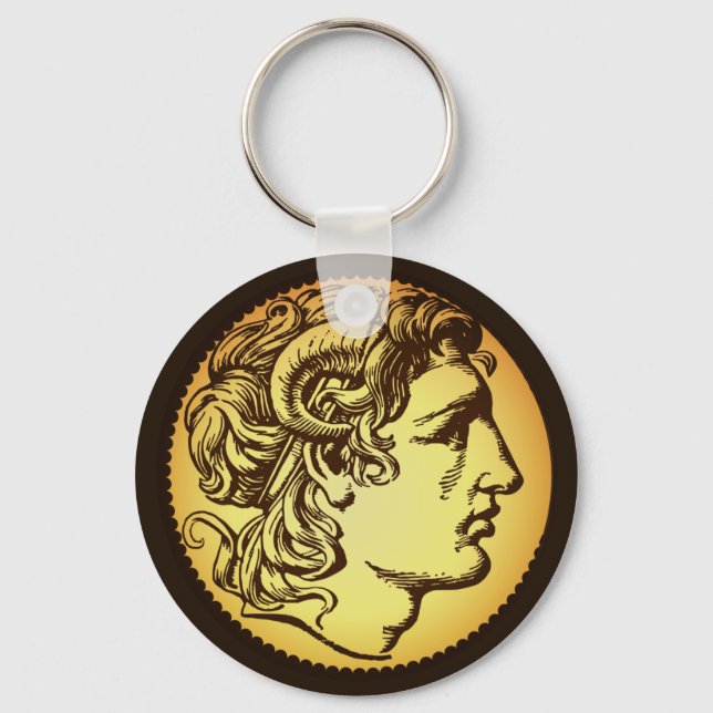 Alexander III of Macedon portrait (ancient coin)  Keychain (Front)