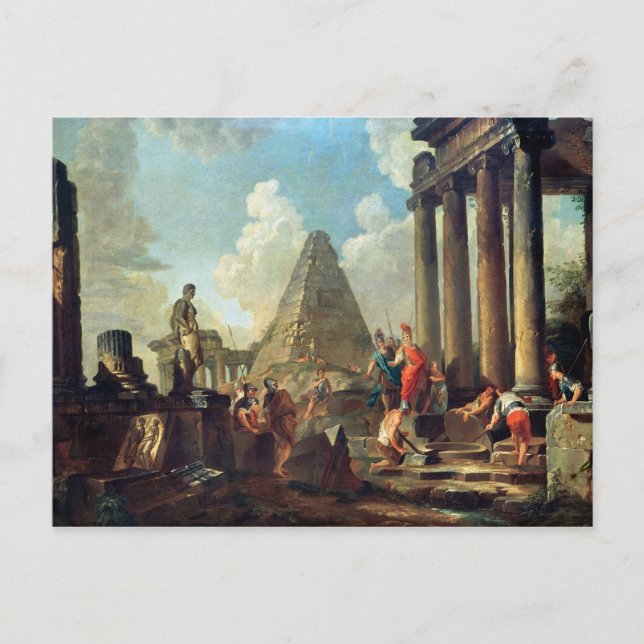 Alexander III  the Great before the Tomb Postcard (Front)