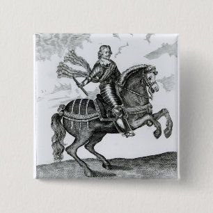 Alexander Leslie 1st Earl of Leven 2 Inch Square Button