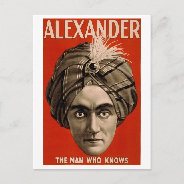 "Alexander : L'homme qui connaît" carte Vintage (Devant)