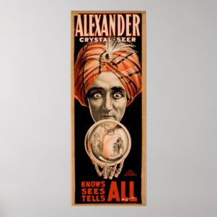 ALEXANDER Magicien Illusionniste VAUDEVILLE Poster