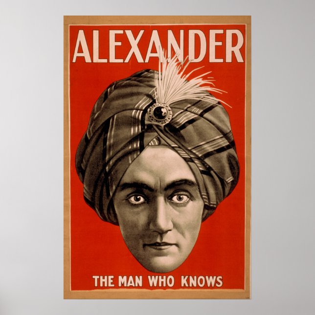 ALEXANDER Magicien Illusionniste VAUDEVILLE Poster (Devant)