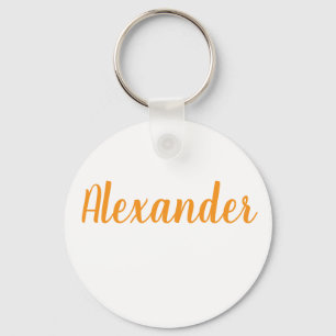 Alexander name Metal ring keychain