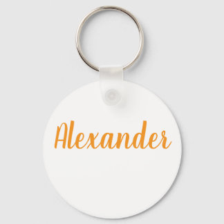 Alexander name Metal ring keychain